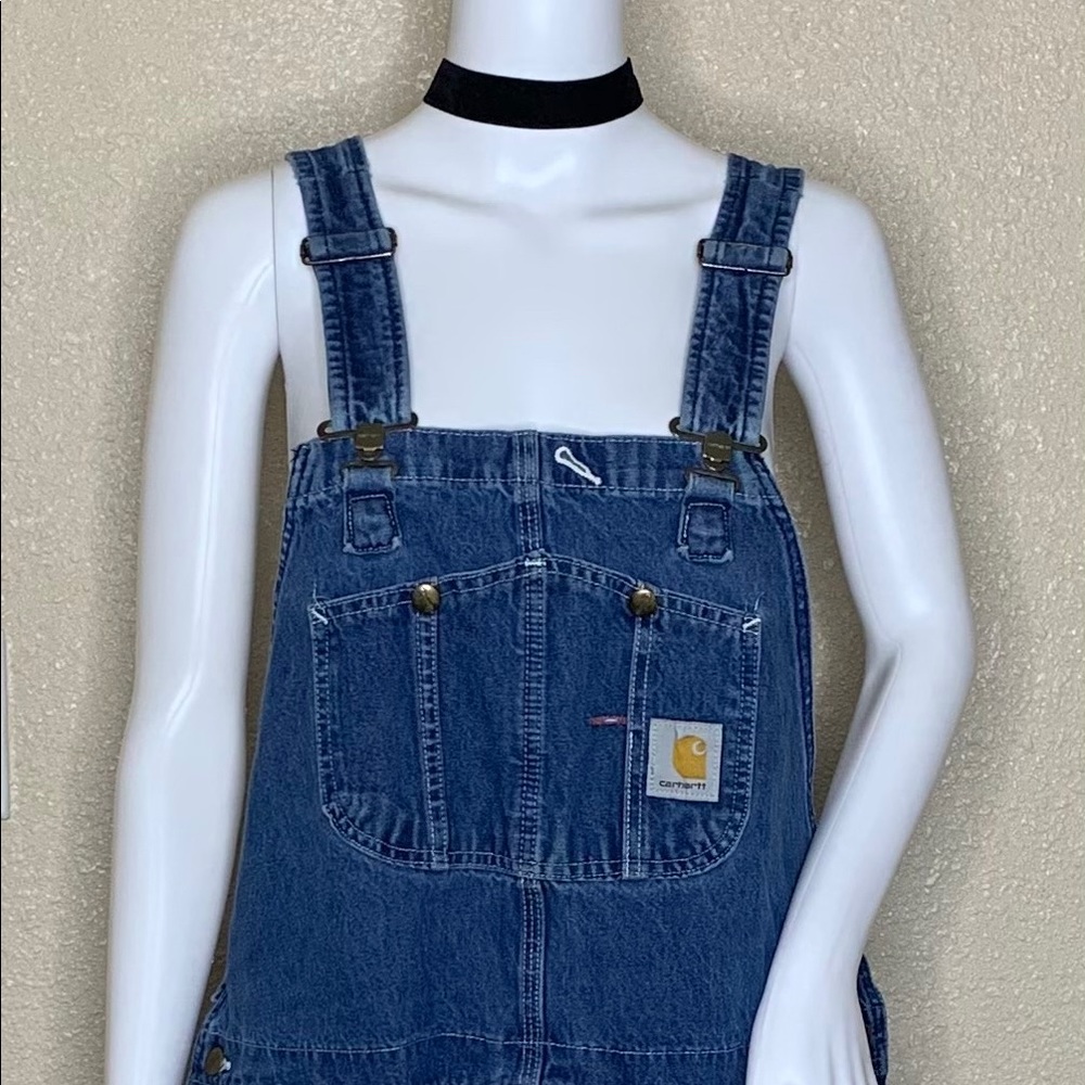 Carhartt Overalls/ Distressed/ Vintage/ denim jean